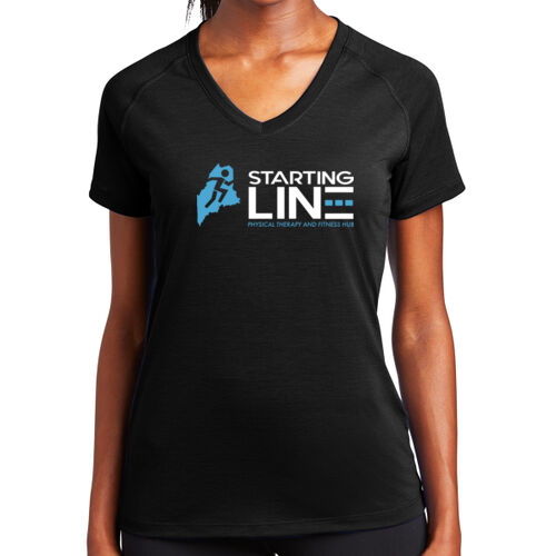 Ladies Performance V-Neck (Black) Thumbnail